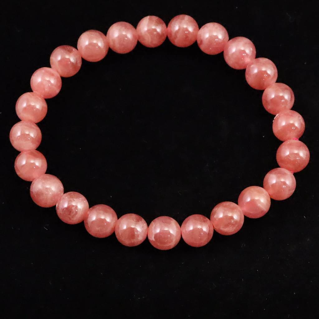 インカローズ アルゼンチン産 4A 7.5mm玉ブレスレット　20.6g
