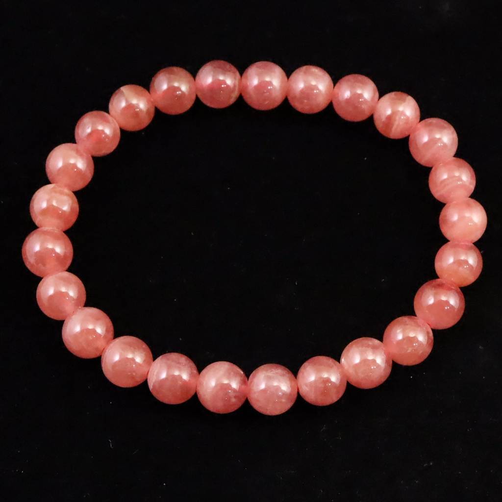 インカローズ アルゼンチン産 4A 7.0mm玉ブレスレット　17.6g