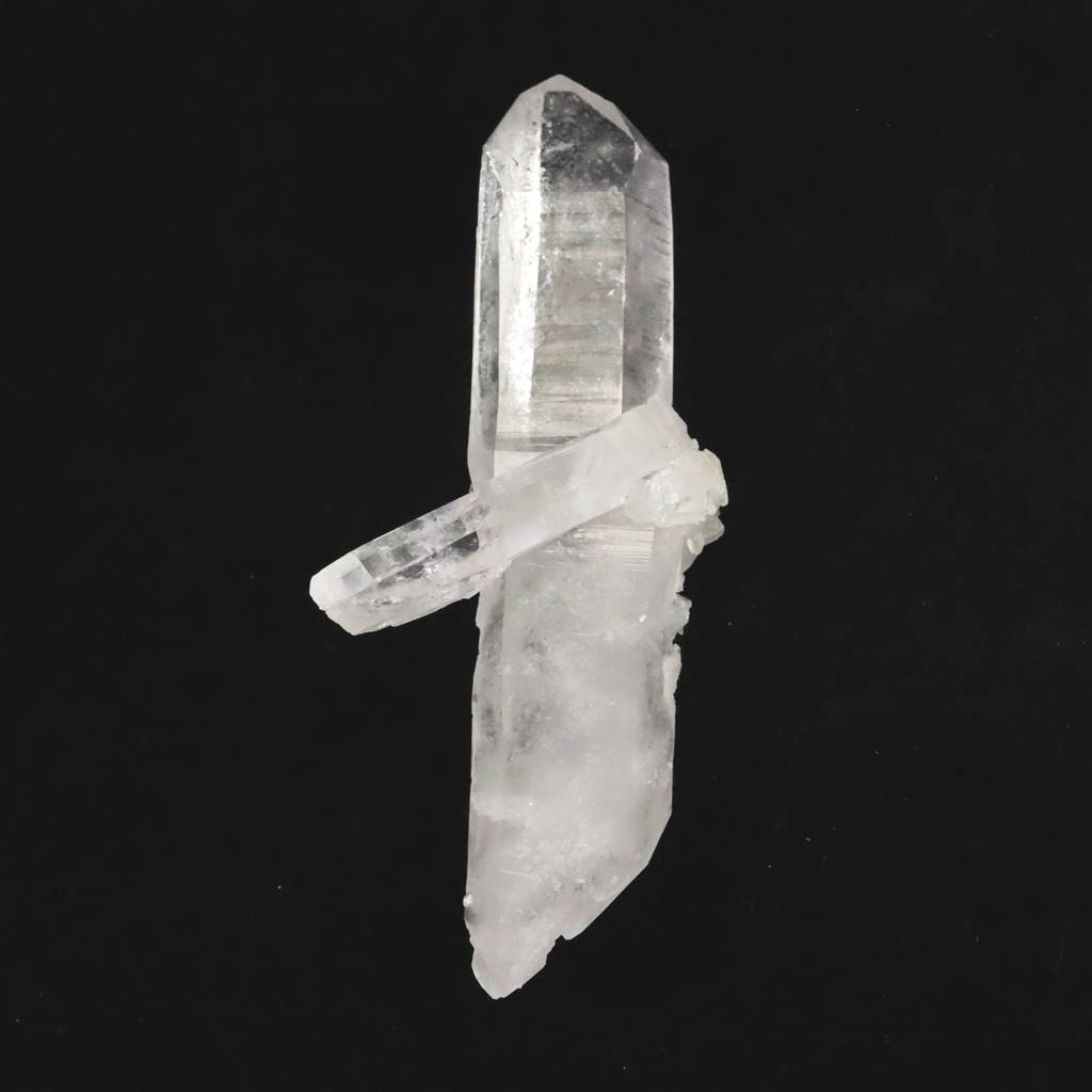 米国アーカンソー州産水晶 原石 90mm クラスター レコードキーパー D.T. 貫入 ユニコーン セルフヒールド バーナクル 42.0g