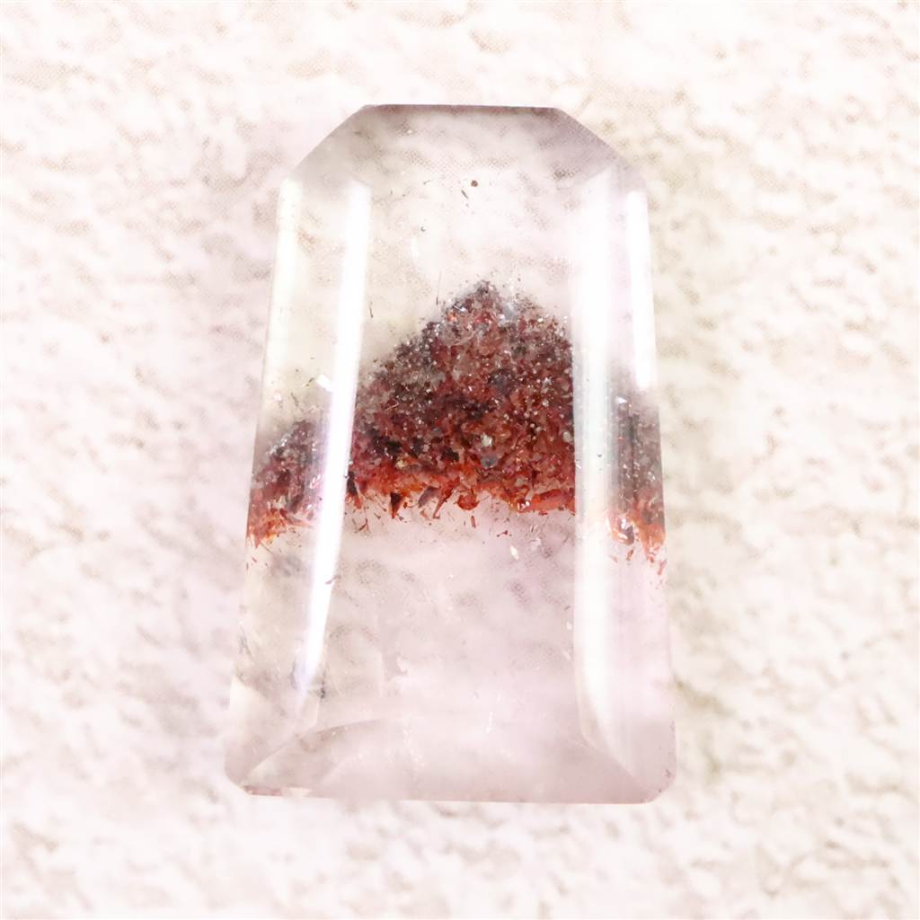 ストロベリークォーツ ファントム 5A 21X14mm ルース　13.8ct