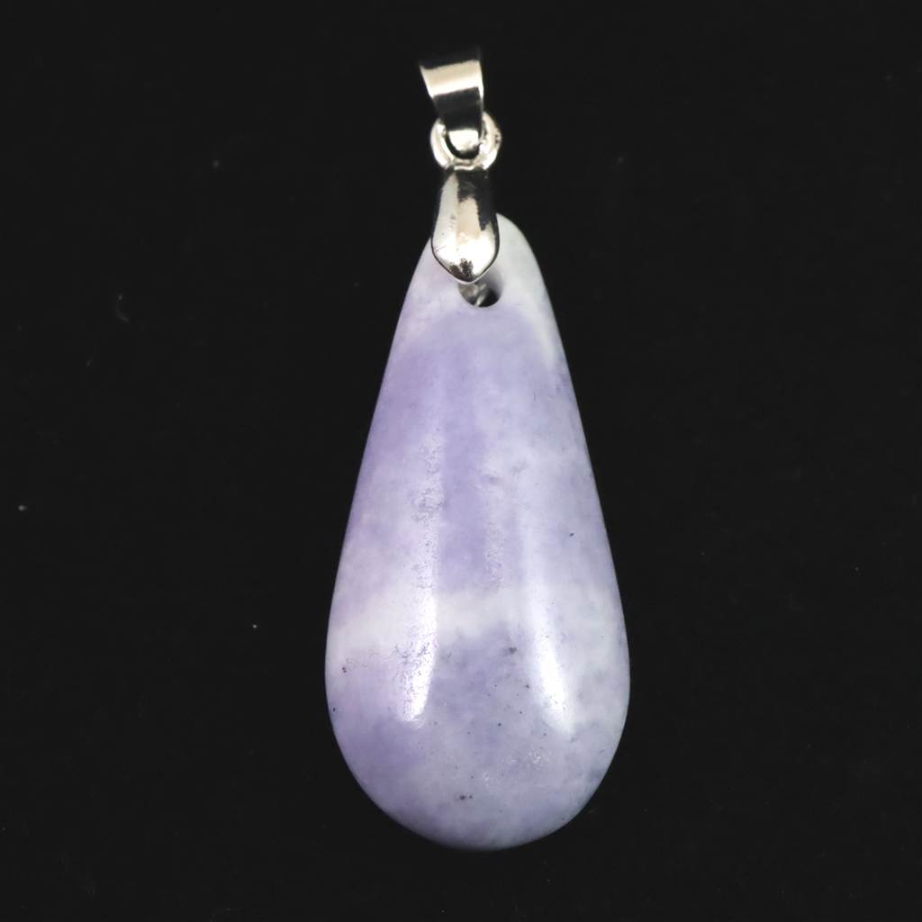 糸魚川翡翠 ヒスイ 小滝産 ラベンダー 33mmドロップ ペンダントトップ ディレクトリカード付 6.48g