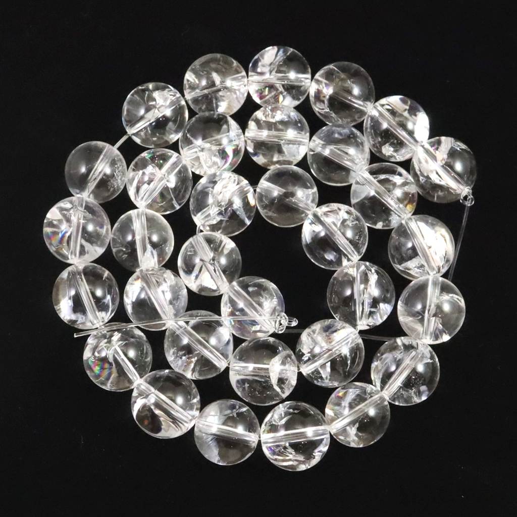 ヒマラヤ水晶 アイリスクォーツ 12ミリ玉 一連 現品 84.6g