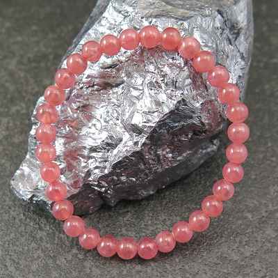 インカローズ(5A) 5.5mm玉ブレスレット