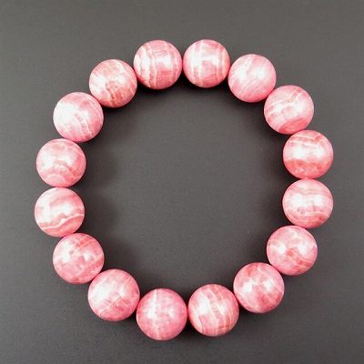 アルゼンチン産 インカローズ 13mm玉 ブレスレット