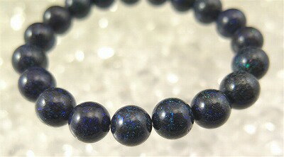 ブルーブラック　マトリックスオパール（3A)　10mm玉ブレスレット