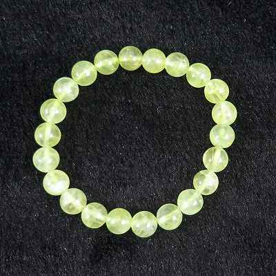 プレナイト（ぶどう石） 8.5mm玉ブレスレット 17.5g