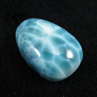ラリマー (4A) 32mmペアシェイプ カボション ルース　15.9g