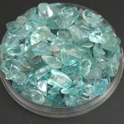 ブルーグリーン アパタイト AA++ さざれ(穴なしチップ)　約100g