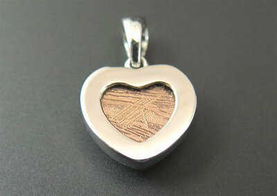 ムオニナルスタ隕石 12mmハート型　ペンダントトップ　（ピンクゴールド）