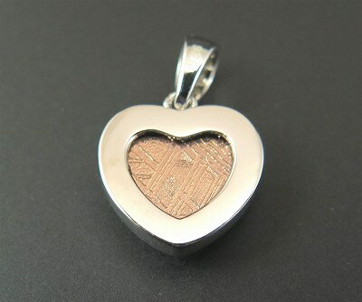 ムオニナルスタ隕石 12mmハート型　ペンダントトップ　（ピンクゴールド）