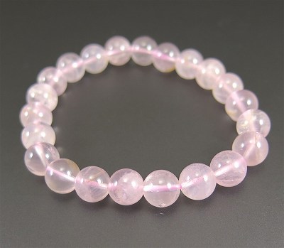 ローズクォーツ　9mm玉ブレスレット　（標準グレード）22.5g