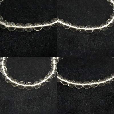 ハーキマーダイヤモンド 7mm玉ブレスレット （AAA+グレード） 証明書付 14.6g