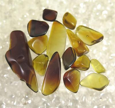 インドネシア産アンダラクリスタル　ブラウン　小タンブルセット　53g