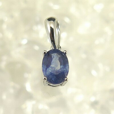 ブルーサファイア(5A)　7mmオーバル　ペンダントトップ 0.8g