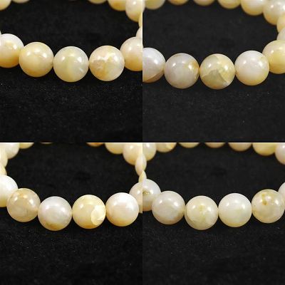 山形県産 瑪瑙 めのう 12mm玉ブレスレット 証明書付 42.5g