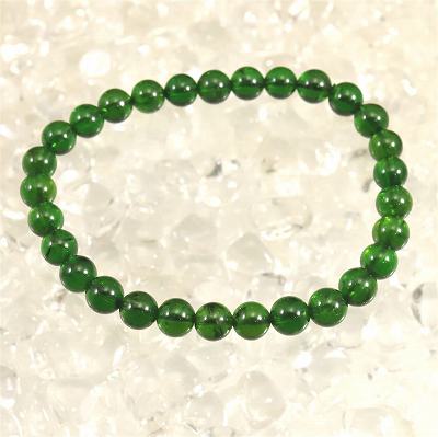 クロムダイオプサイド（5A） 6mm玉ブレスレット 11.4g
