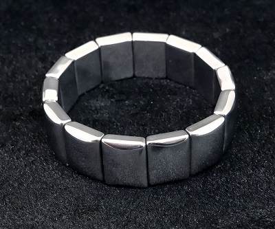 高純度テラヘルツ鉱石 20X15mmレクタングル　バングル　ブレスレット