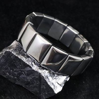 高純度テラヘルツ鉱石 20X15mmレクタングル　バングル　ブレスレット
