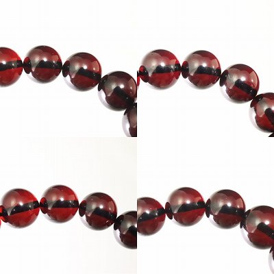 天然バルティック アンバー 琥珀 ブランデーカラー 9.5mm玉ブレスレット 10.1g