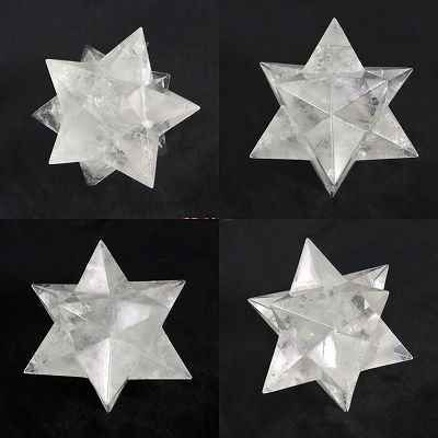 榎本通商の水晶 130mmアステロイド ポリッシュ　星型12面体 912g｜アングル2