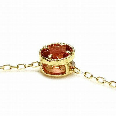 アンデシン 5mmラウンド ペンダントトップ　チャーム　K18YG　0.36g