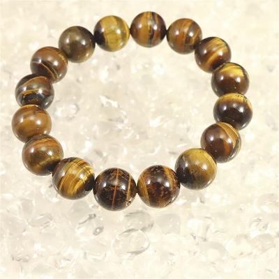 タイガーアイ　虎目石 12.5mm玉ブレスレット 46.3g