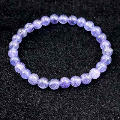 タンザナイト 6.5mm玉ブレスレット 4A＋グレード 13.8g