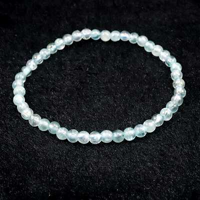 スターライトジルコン ブルージルコン ブレスレット 5mm玉ブレスレット 11.9g