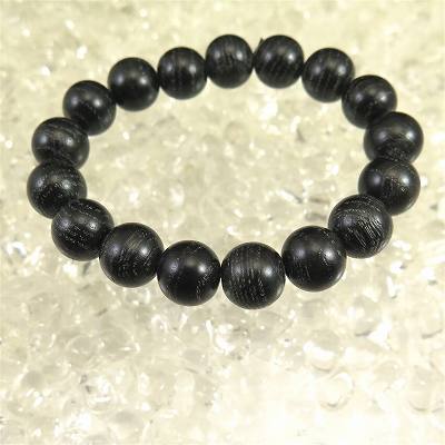 神代栗 クリ ウッドビーズ 木玉 13mm玉ブレスレット 証明書付 16.9g