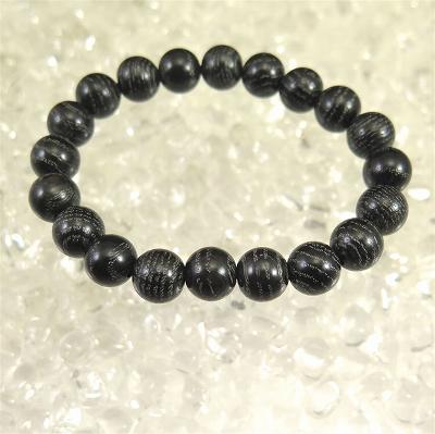 神代栗 クリ ウッドビーズ 木玉 10.5mm玉ブレスレット 証明書付 11.9g