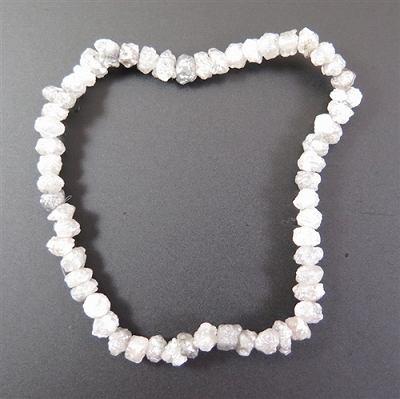 天然ダイヤモンド カットビーズ ブレスレット（鑑別書付）