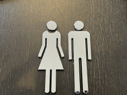 トイレ表示 プレート おしゃれ トイレ 表示 トイレサインプレート トイレマーク オシャレ トイレサイン 壁 サインプレート トイレプレート シンプルモダン 男女 ステッカー 標識 ホテル 店舗 お手洗い ステッカー WC 看板 セット シンプル モダン トイレ用品