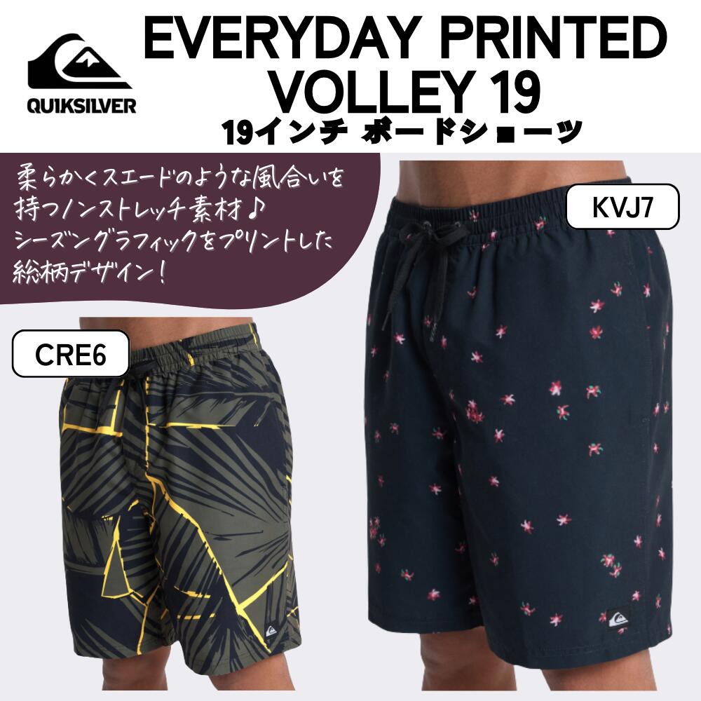 QUIKSILVER（クイックシルバー）EVERYDAY PRINTED VOLLEY 19 メンズ 2026春夏モデル 19インチ ボードショーツ EQYJV04223