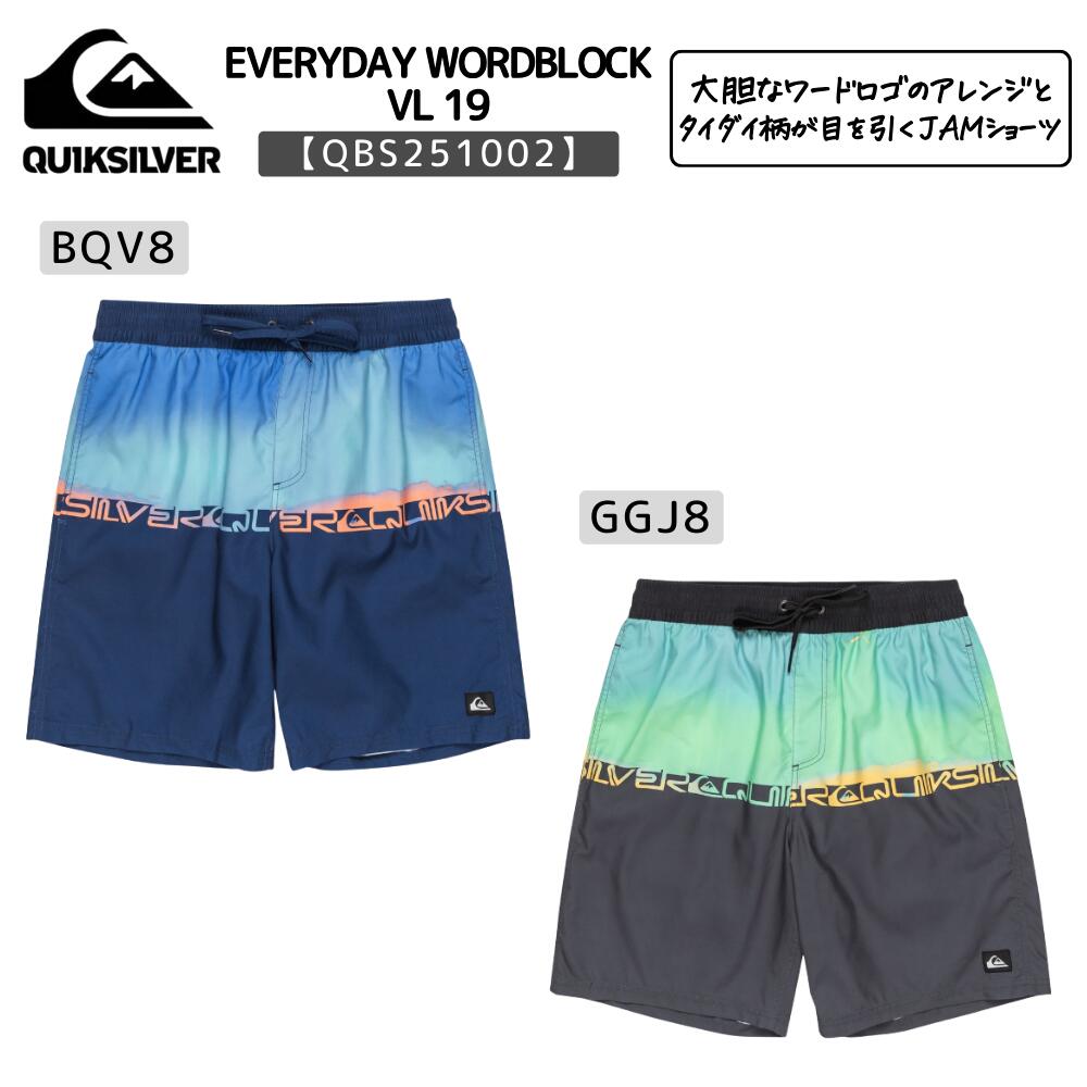 QUIKSILVER(クイックシルバー)EVERYDAY WORDBLOCK VL 19 メンズ 2025春夏モデル ボードショーツ QBS251002