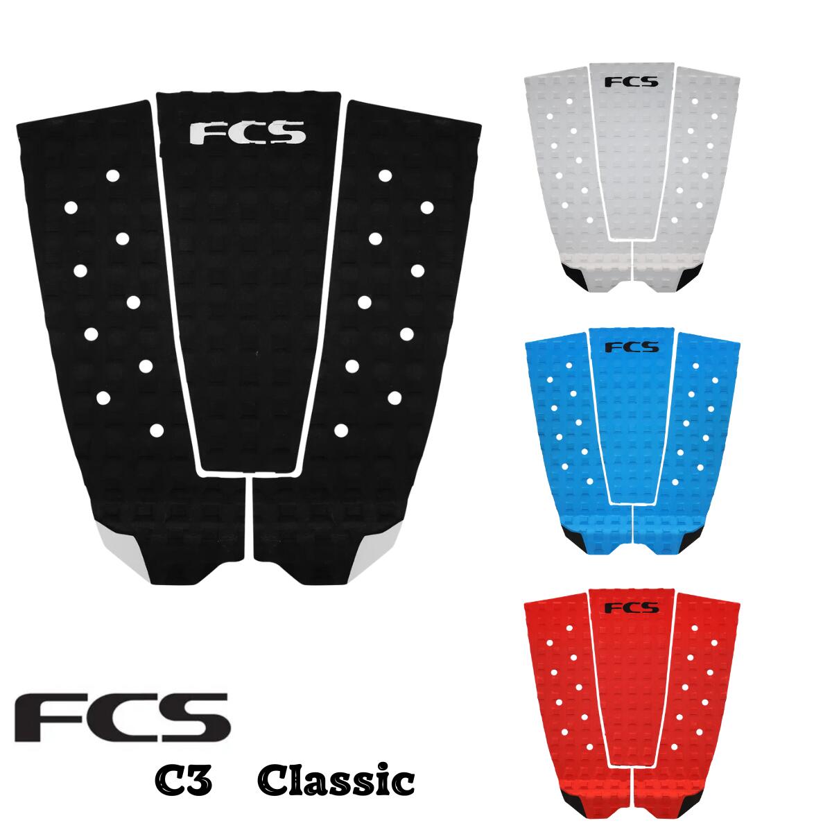 FCS C3 Classic Grip手頃な価格で高性能なトラクションを実現した、新型 FCS C3 Classic パッド。モダンで幾何学的なデザインを採用し、様々なテール形状やボードモデルに適合します。滑らかな流線型・軽量、そしてとても機能的な3ピース構造です。■ 商品特徴ブランドFCS（エフシーエス）モデルC3 Classic Gripタイプトラクション（デッキパッド）構造3ピース（シングルカットスルーキック）グルーブロープロファイル スクエアグルーブテールキックハイテールキックカラーBLACK / WHITE / BLUE / RED3ピースパッド（シングルカットスルーキック）ロープロファイル スクエアグルーブアーチバーなしハイテールキックサンドグルーブトップ繊細なパーフォレーションホール幾何学的なデザイン■ カラーBLACK / WHITE / BLUE / REDメーカー希望小売価格はメーカーカタログに基づいて掲載しています。こちらからご確認くださいFCS C3 Classic Grip手頃な価格で高性能なトラクションを実現した、新型 FCS C3 Classic パッド。モダンで幾何学的なデザインを採用し、様々なテール形状やボードモデルに適合します。滑らかな流線型・軽量、そしてとても機能的な3ピース構造です。■ 商品特徴ブランドFCS（エフシーエス）モデルC3 Classic Gripタイプトラクション（デッキパッド）構造3ピース（シングルカットスルーキック）グルーブロープロファイル スクエアグルーブテールキックハイテールキックカラーBLACK / WHITE / BLUE / RED3ピースパッド（シングルカットスルーキック）ロープロファイル スクエアグルーブアーチバーなしハイテールキックサンドグルーブトップ繊細なパーフォレーションホール幾何学的なデザイン■ カラーBLACK / WHITE / BLUE / RED