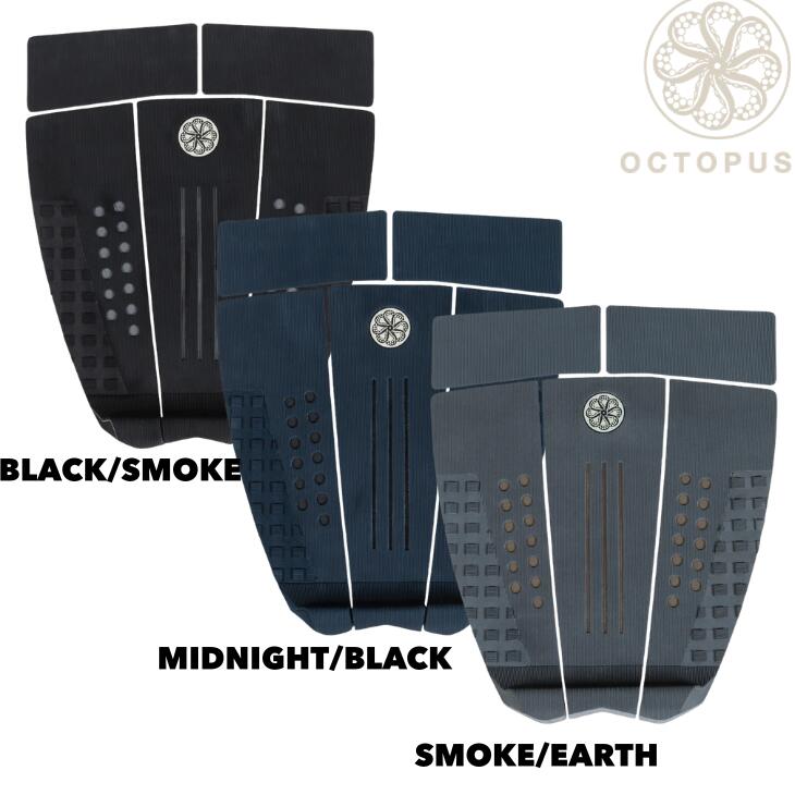 サクラ サーフ&スポーツ 江ノ島のデッキパッド テールパッド トラクションパッド OCTOPUS オクトパス チッパ・ウィルソン IV Signature 3ピース ショートボード [CH4] グリップ 滑り止め 足裏 サーフィン｜アングル2