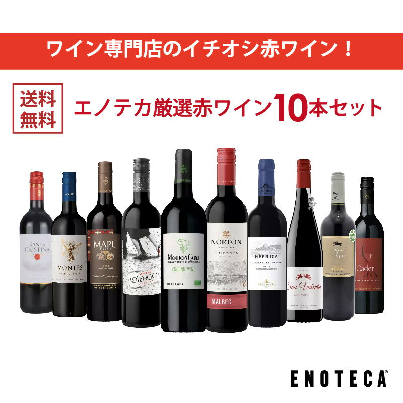 【送料無料】エノテカ ワイン専門店のイチオシ！エノテカ厳選赤ワイン10本セット PA10-1 [750ml x 10] ワイン ワインセット 飲み比べ【AM9時迄最短当日出荷】のサムネイル