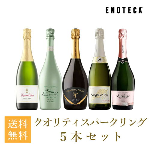 【送料無料】ワイン ワインセット クオリティースパークリング5本 UP4-1 [750ml x 5]【AM9時迄最短当日出荷】