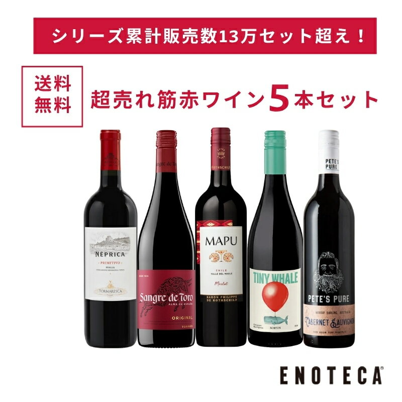 【送料無料】ワイン ワインセット エノテカ 超売れ筋赤ワイン5本セット RC7-1 [750ml x 5]