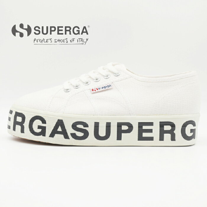 スペルガ SUPERGA スニーカー レディース 厚底 シューズ 靴 白 ホワイト 2790 COTW OUTSOLE LETTERING WHITE ロゴプリント 人気 セレブ イタリア 快適 オシャレ S00FJ80 送料無料 正規販売店