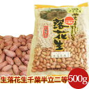 2021年度産 千葉県八街産落花生 未調理なま落花生(千葉半立)二等500g