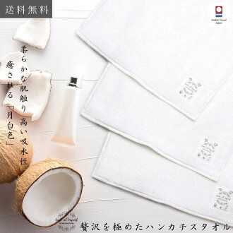 【ハンカチタオル】-月白-Tsukishiro-贅沢な肌触りが持続する今治タオル贈り物タオルギフトプレゼントにおすすめ