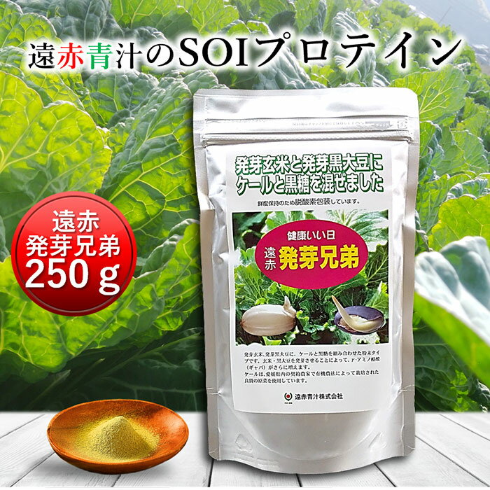 遠赤発芽兄弟 250g (1個) [有機 国産 発芽玄米 ケール 黒大豆 黒糖 ギャバ 食物繊維 プロティン]