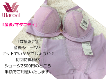 ☆送料無料★【数量限定ショーツセット企画】ワコール 産後専用 ブラジャー E70 リフトアップ/綺麗なバストライン/授乳カンなしタイプ/