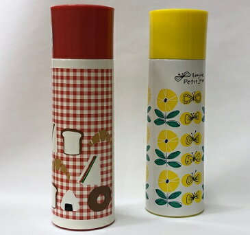 Petit Jam 2ウェイステンレス 2WAYステンレス ボトルダイレクトタイプ⇒保冷 コップタイプ⇒保冷・保温 2wayスイトウYE 花/蝶・RRチェック おべんとう370ml/保温保冷/直飲み/コップ付/お弁当