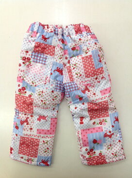 ☆送料込☆【mialy mail】 防寒パンツ 撥水加工そり遊び 雪遊び 雪国仕様スノーパンツ ネコ柄/パッチワーク