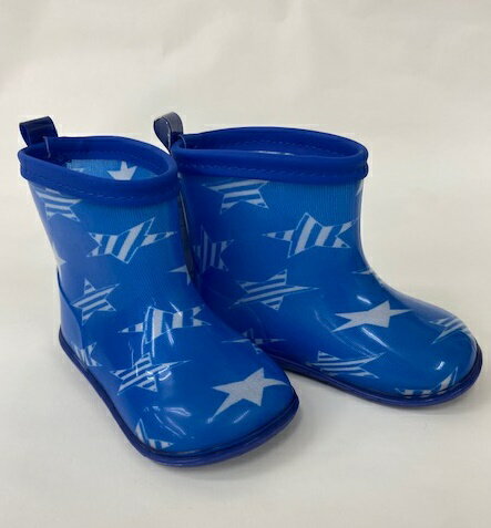 ★★送料込み★★Maeble　Line　星柄/レインシューズ/レインボー/ブルー長ぐつ/中敷き付きプチプラ/t