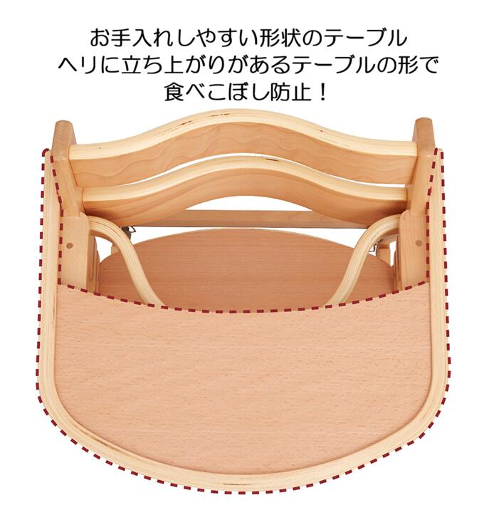 たためる　木製スマートハイチェア3(1個)前ガードがあるから安心・安全/お食事/テ...