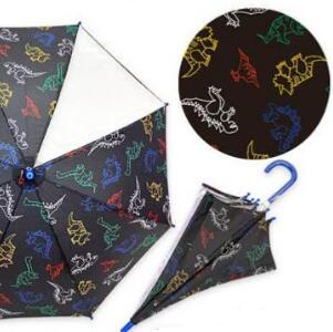 ZAZZY ZAPS（ザジーザップス）傘　子供用　カサ　アンブレラ　≪恐竜柄クロ≫入園準備用品/入学準備用品傘 キッズ 子供用