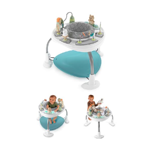 インジェニュイティ　スプリング＆スプラウト・2 in 1 アクティビティ・テーブル＆ジャンパー 赤ちゃんの運動/トランポリン/運動不足解消/ 2